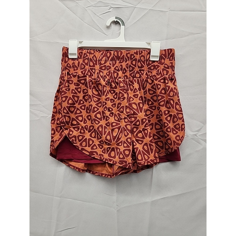 Vitality x Cosmopolitan Running Shorts Womens Medium Orange High Waist Lined